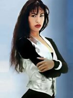 Selena Quintanilla 90s Silver Leather Vest
