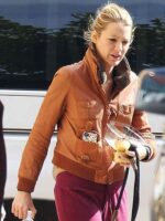 Serena Gossip Girl Brown Leather Jacket
