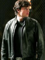 Smallville S06 Clark Kent Black Leather Jacket