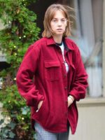 Stranger Things Robin Buckley Red Wool Jacket