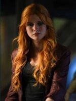 TV Series Shadowhunters Katherine McNamara Maroon Jacket