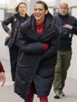 The Beauty 2025 Bella Hadid Black Puffer Coat