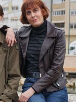 The Snow Girl Aixa Villagran Brown Leather Jacket
