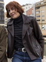 The Snow Girl The Soul Game Aixa Villagran Brown Leather Jacket