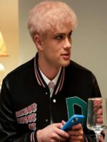 Too Much S01 Leo Reich Black Varsity Jacket