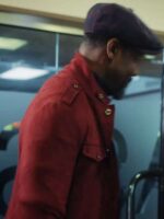 Trouble Man 2025 Michael Jai White Red Suede Leather Jacket