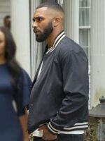 Tyler Lepley Tyler Perrys Duplicity Black Varsity Jacket