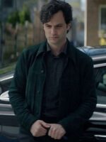 You S05 Penn Badgley Suede Leather Jacket