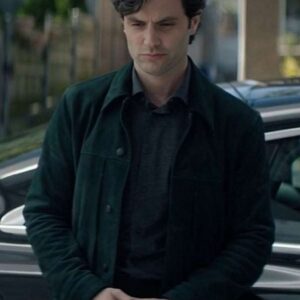 You S05 Penn Badgley Suede Leather Jacket