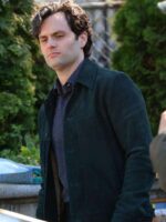 You Season 05 Joe Goldberg Green Suede Leather Jacket