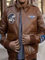 Tuskegee Airmen A2 Bomber Leather Jacket